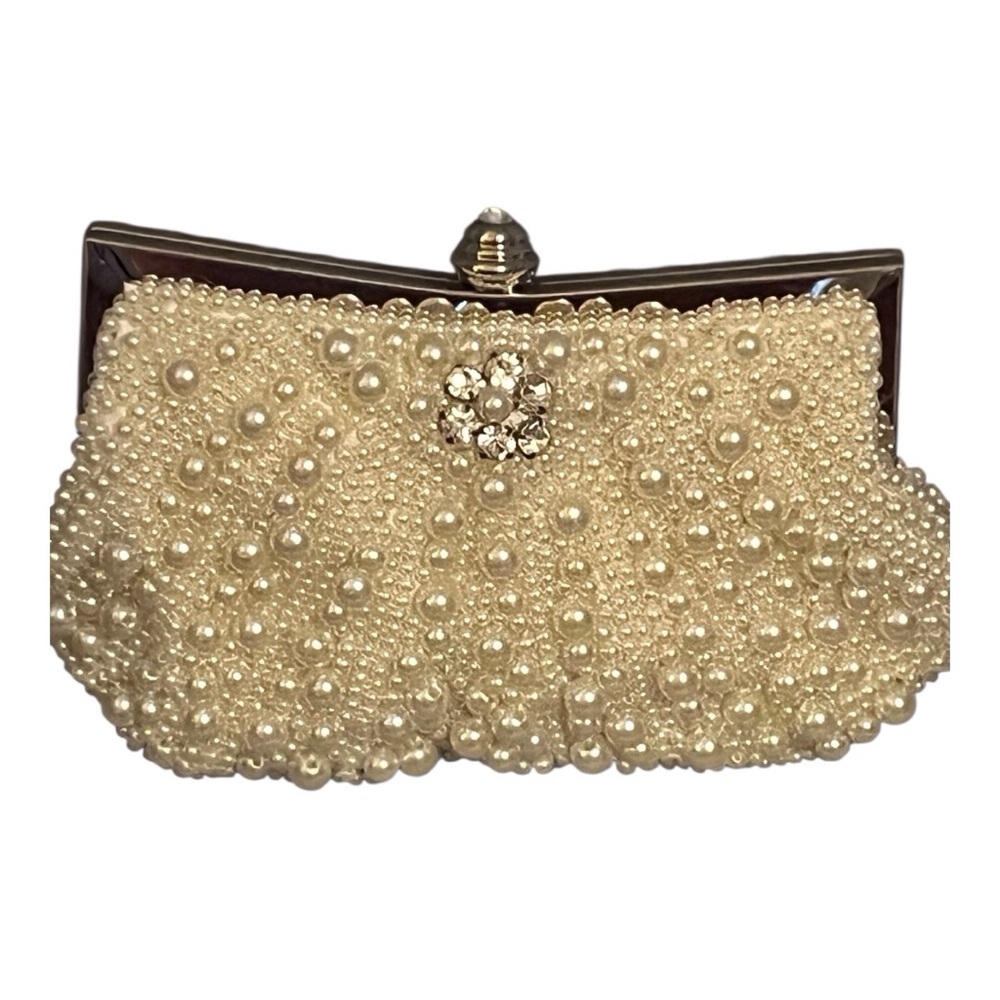 NWT Crystal and Pearl Clutch, Handbag, Shoulder Bag